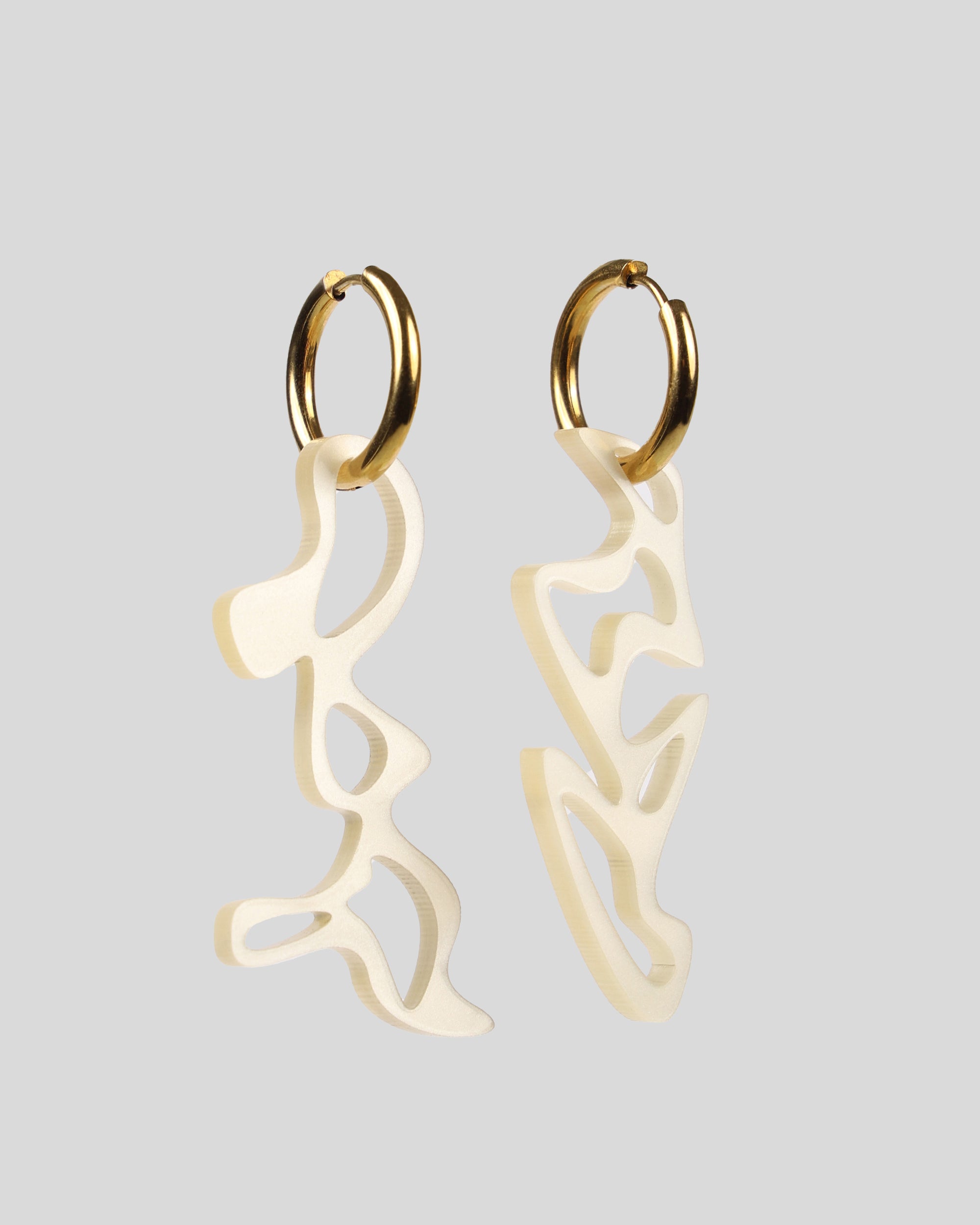 Earring Fluid — Pearl White