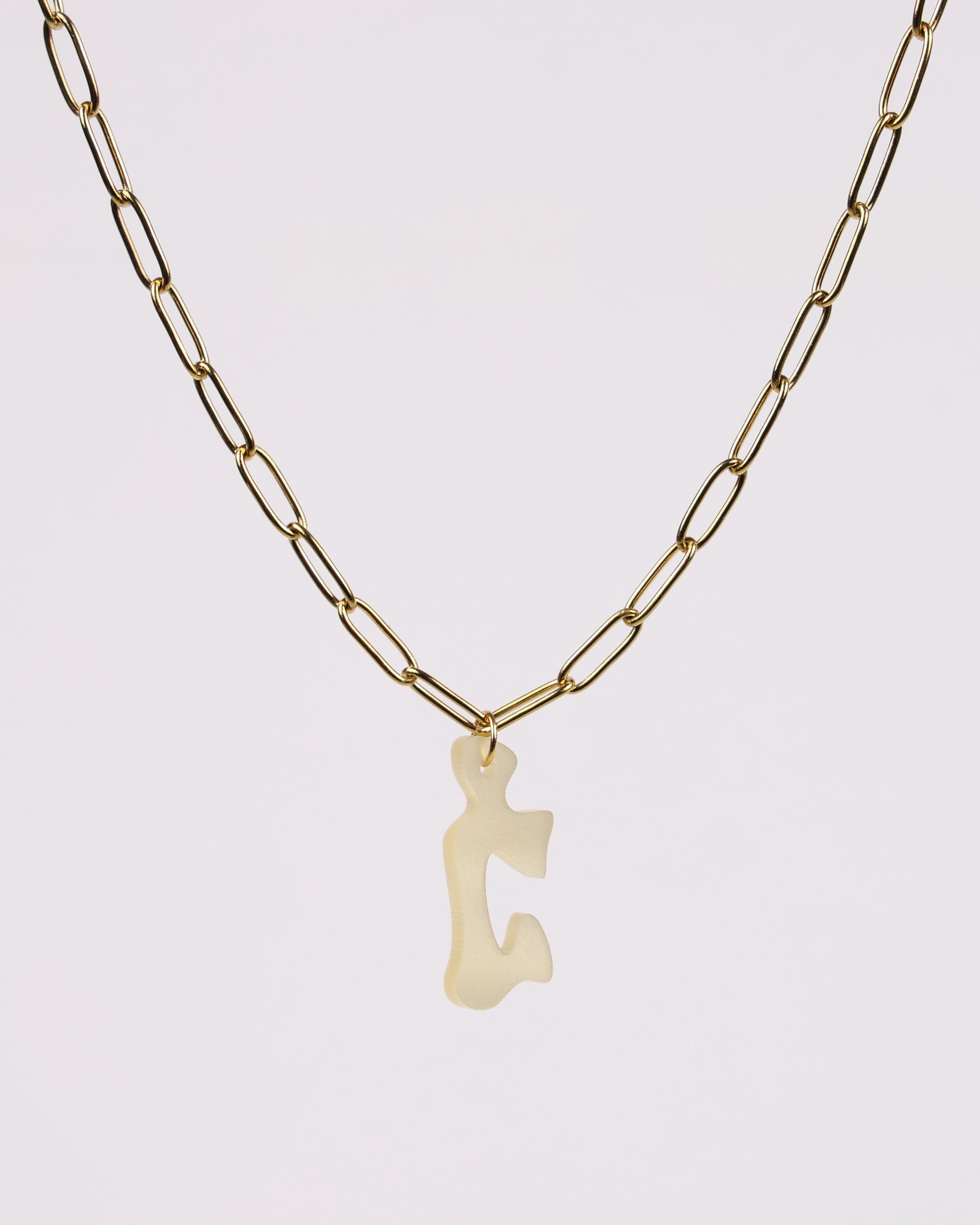 Necklace Solid — Pearl White