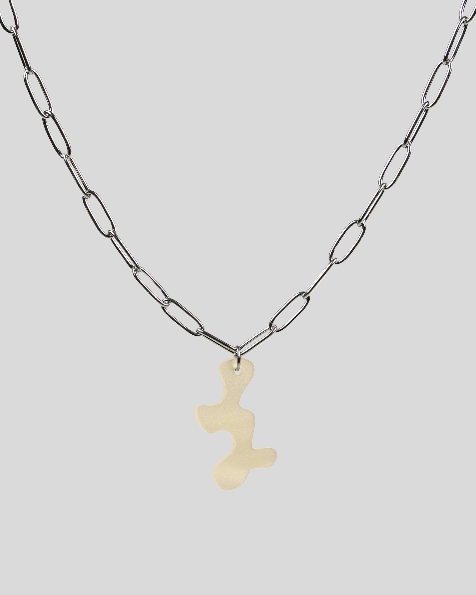 Necklace Solid — Pearl White