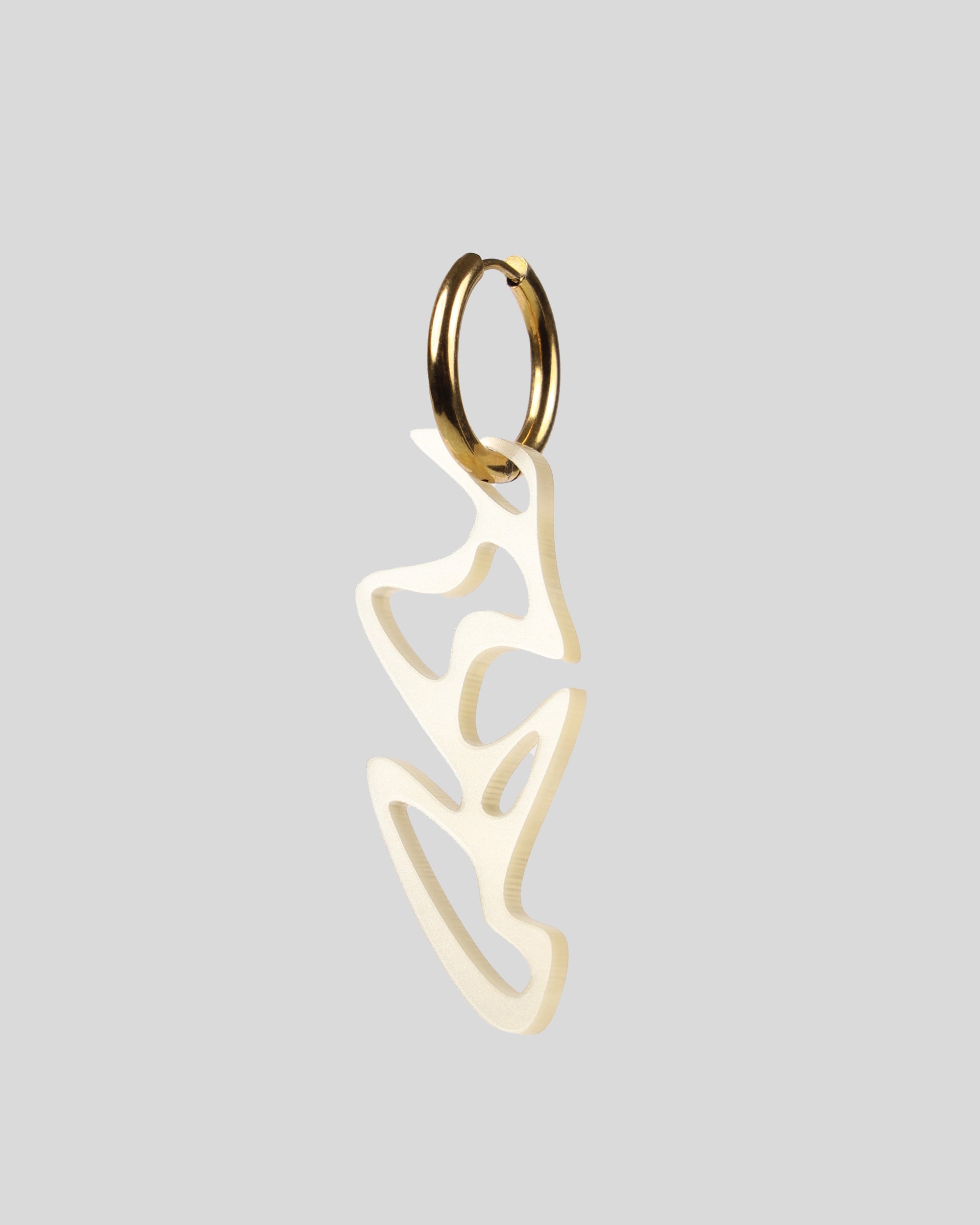 Earring Fluid — Pearl White
