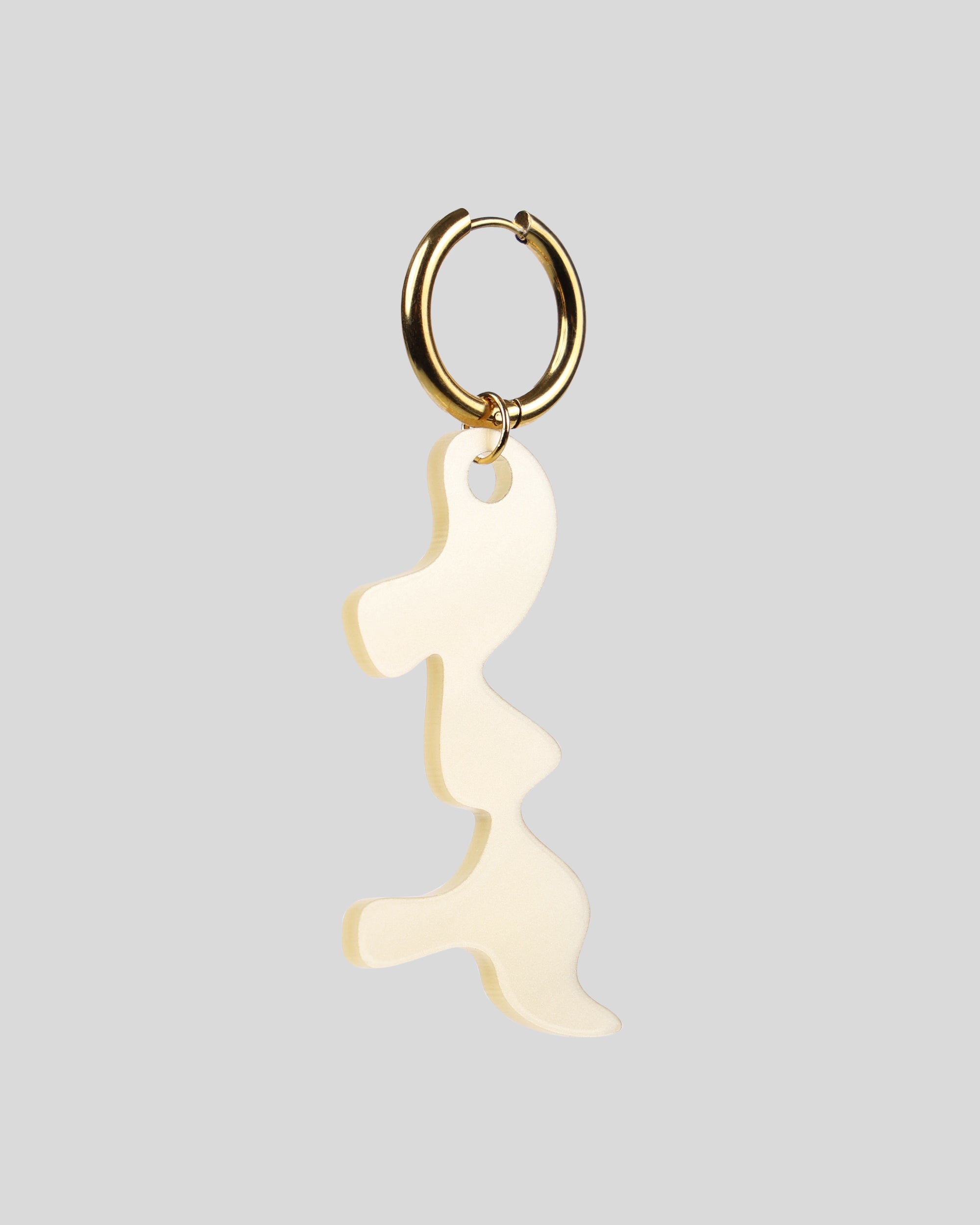 Earring Solid — Pearl White